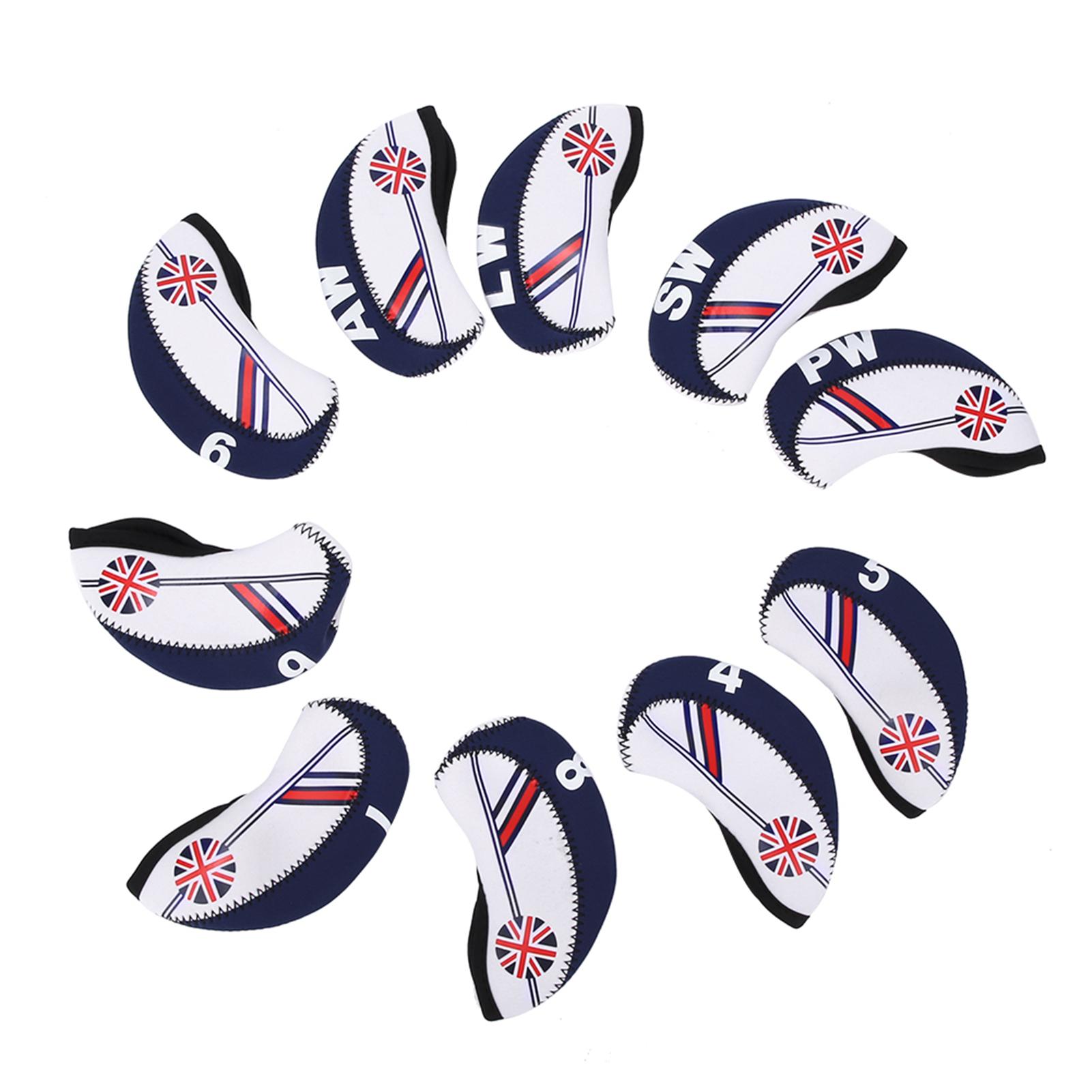 

10PCS Cloth Portable Golf Club Headcover Practical Putter Head Cover Sports Entertainment AccessoryDark Blue темно-синього кольору