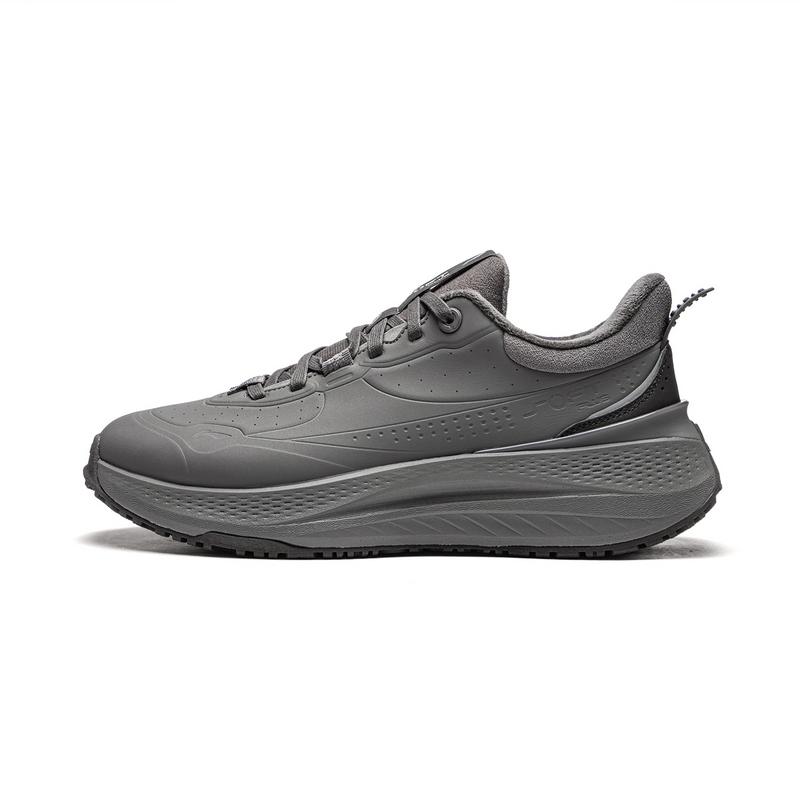 Li-Ning AGLU097-2 Men s SOFT PLUS FLEECE Casual Shoes Asphalt Gray 43