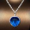 Blue Red TITANIC Heart of the Ocean Necklaces for Women Romantic Crystal Chain Pendant Necklaces Valentine's Day Zircon Gift