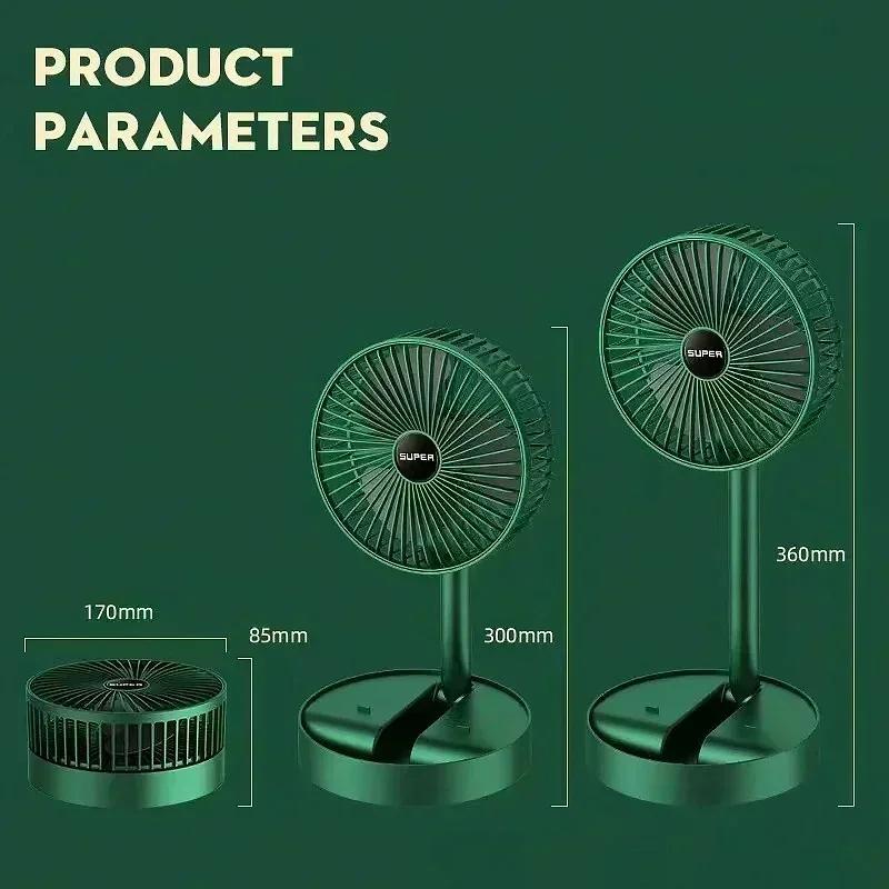 Electric fan small household ultra quiet office desktop portable folding USB student dormitory 2026 new small fan