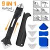 5 in 1 Metal Head Shovel Glue Tool Kit: Silicone Spatula, Caulk Remover, Grout Removal, Sealant Finishing & Corner Scrap