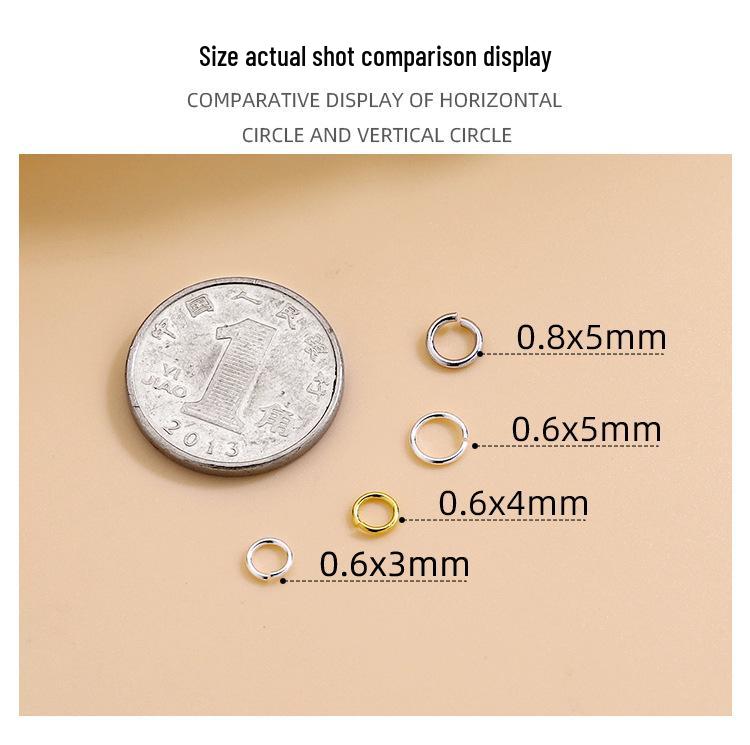 

Соединительные кольца из стерлингового серебра 925 пробы: Маленькие, Открытые и Закрытые, DIY Ювелирные Соединители для Браслетов и Ожерелий Open Ring 0.6 Wire * 3mm Outer Diameter/pc
