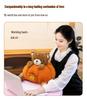 Barcelona Pumpkin Bear Plush Toy - Cute Little Sleep Companion Pillow and Perfect Girlfriend Birthday Gift.