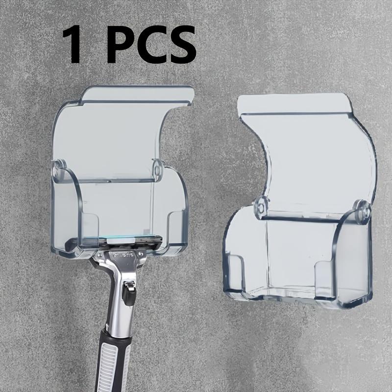 

1/2PCS Razor Holder for Shower Wall | Self-Adhesive Waterproof Hooks | Holds Razors, Loofah, Towels & Toothbrushes for Gillette Fusion, Mach 3, Venus 1 PC прозорий