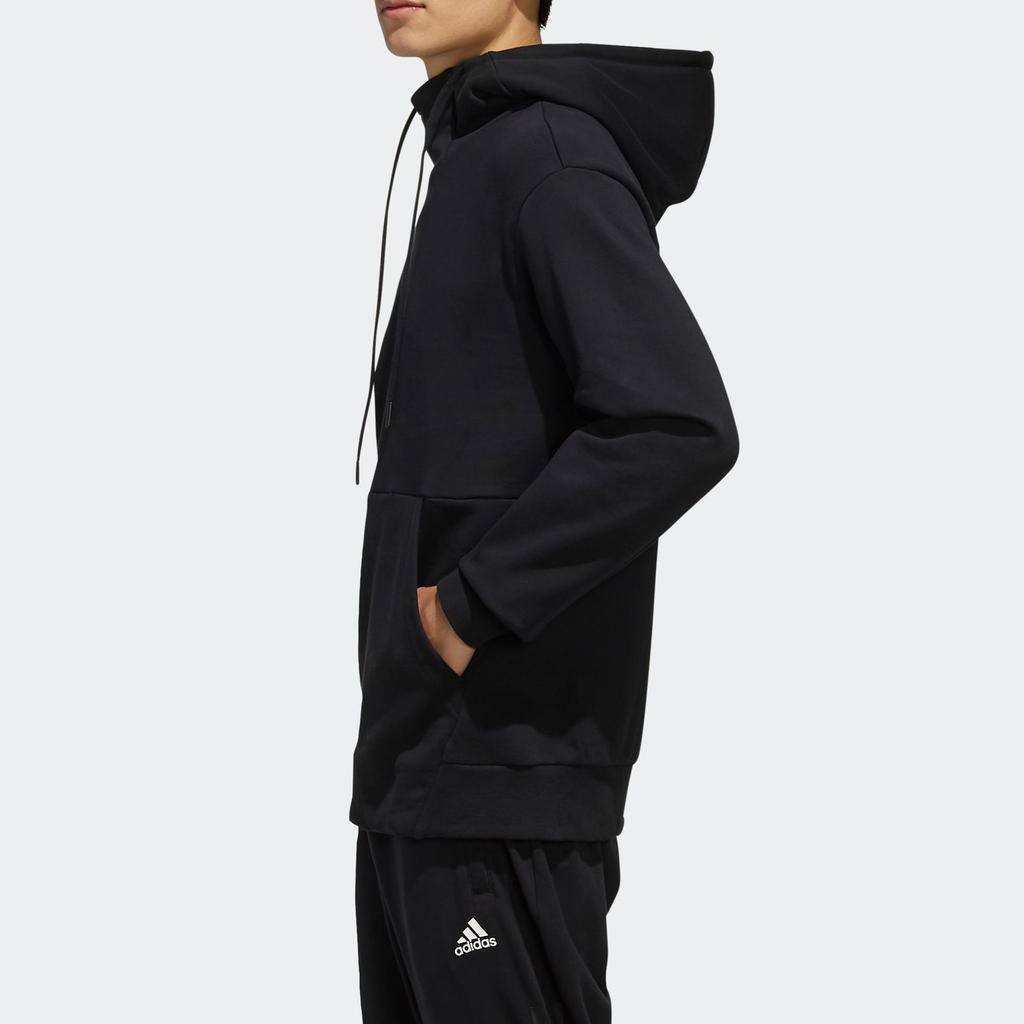 Adidas Sport Hoodie With Drawstring Men Tops Black FJ0187