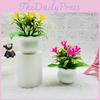 Realistic Plastic Orchid Square Pot Potted Plant For Wedding And Hotel Display