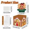 Man Gingerbread House Pattern Paper Money Box Christmas Theme Party Decor Props
