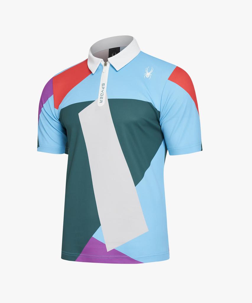 SPYDER Men'S Proweb Color Pattern Polo Shirt Sphmcnts241Mgrn