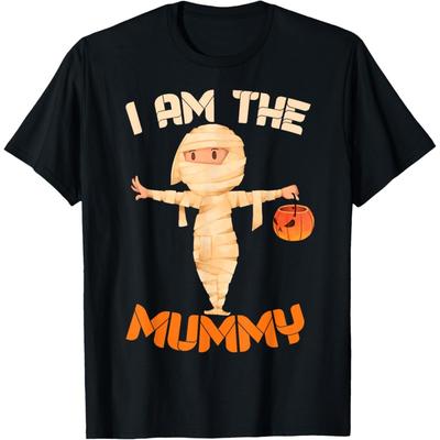 I Am The Mummy Shirt Matching Halloween Costume Mom T-Shirt(1)