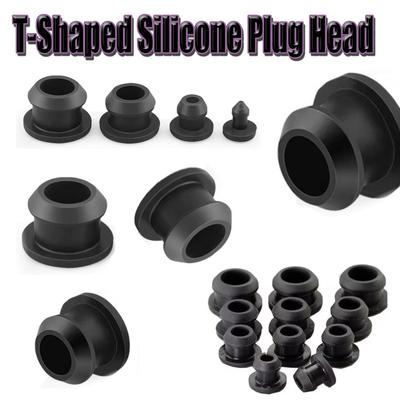 5 Pezzi 2,5-15mm Nero Conico A Scatto Gomma Siliconica Tipo T Tappo Terminale Cieco Inseri per Tubi A Prova di Tappo Alta Temperatura