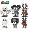 MOOXI MOC Hot Horror Game 99 Nights Figure Animal Deer Owl Goat Model DIY Building Blocks Toy For Kid Adult Brick Birthday Gifts