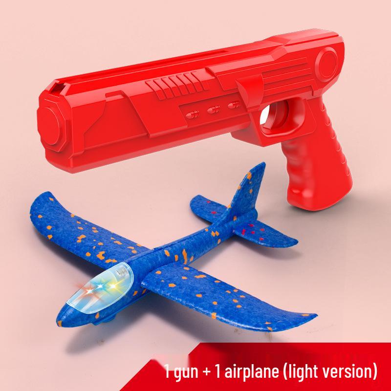 Handheld Light-up Foam Airplane Catapult Toy for Kids & Parents