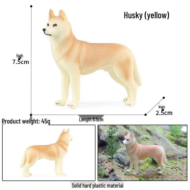 Montessori Educational Animal Models: Realistic Heart, Husky, Golden Retriever, Corgi Toys for Children