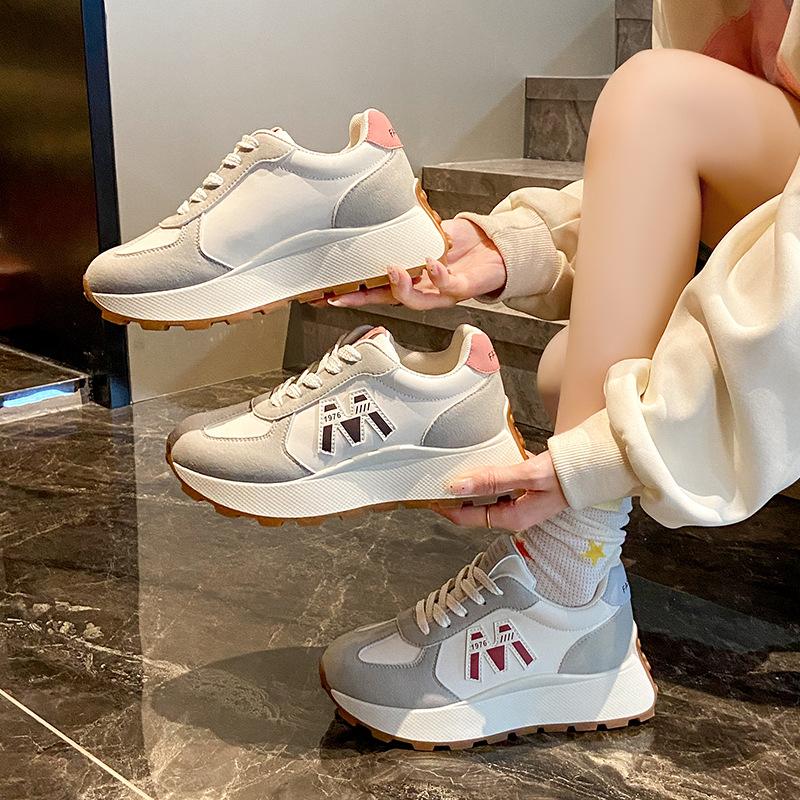 The Same Super Fire Forrest Gump Shoes Women's Milk Tea Forrest Gump Shoes Women's Shoes Breathable Thick-soled Soft-soled Women's Shoes Forrest Gump