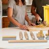 Pasta Making Tools, Wooden Pasta Making Kit with Threaded Rolling Pins, Long Rolling Pin,Rotatable Pasta Drying Rack
