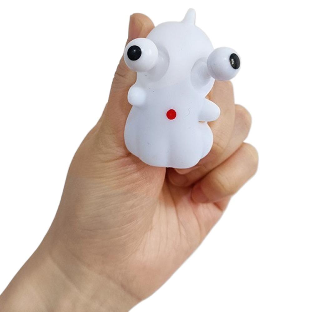 Staring Blankly Pumpkin Squeeze Toys Ghost Halloween Fidget Toy  For Adult Children