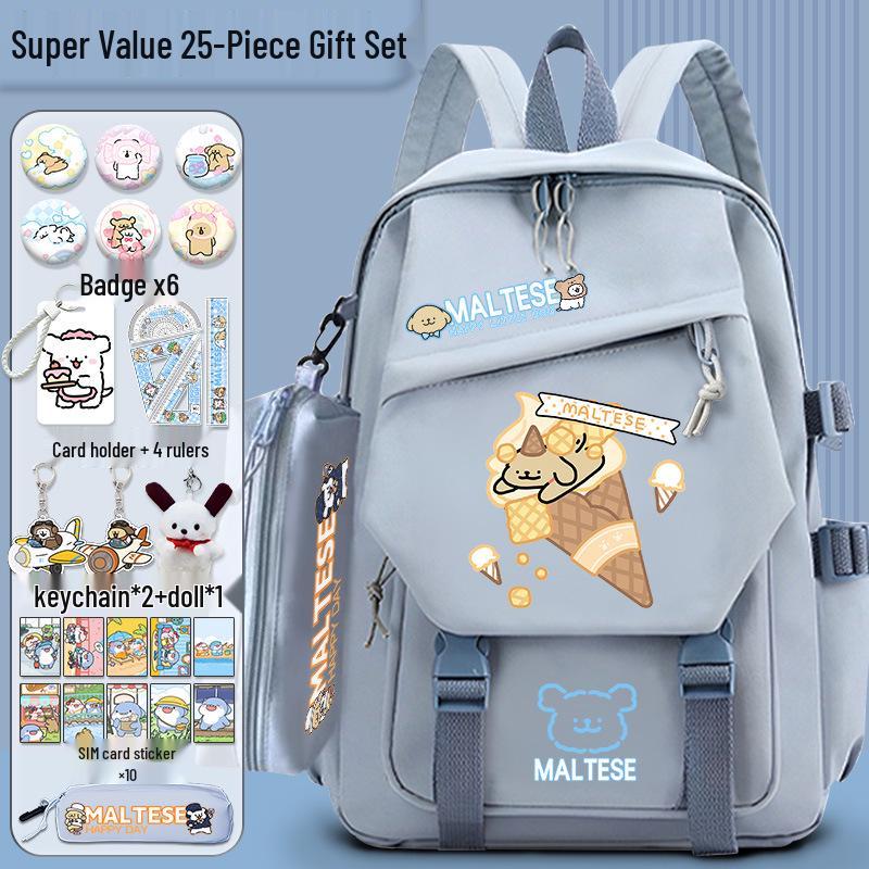 Lively Puppy Girls' Versatile School Backpack - Lightweight, Spacious & Perfect for Travel