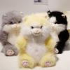 Soft Simulation Cat Plush Toys PP Cotton Gray Kitten Soft Dolls  Decorate Present