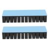 2Pcs 120*40*20mm Cooling Fins Slotted Design Black Aluminum Cooling Fins With Adhesive Aluminum Slotted Heat Sink