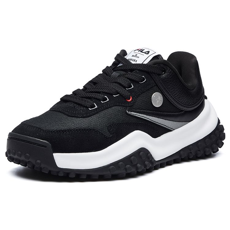 Fila Mihara Yasuhiro X T1 Leather Comfortable Low-Top Dad Sneakers Women Sneakers Black F12W034123FBK