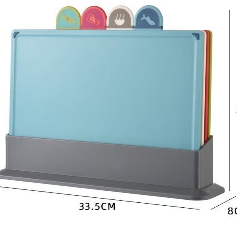 Wutuo Kitchen Double-Sided Cutting Board Set with Storage Rack