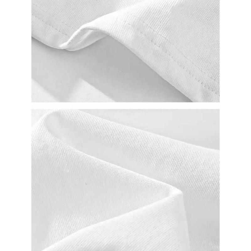 European Size Men's Summer T-Shirt  , Barber Pattern Element Versatile  Outfit, Casual Short Sleeve Top, Trendy Leisure Sportswear