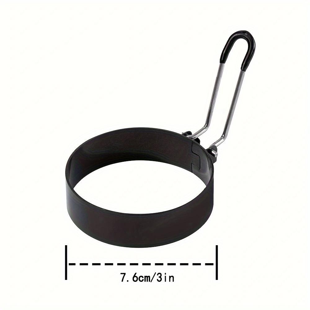 4Pcs/Set Egg Rings Stainless Steel Egg Molds for Frying Round Egg Cooker Ring for Griddle Breakfast Cooking Fried Egg Rings Nonstick Mold