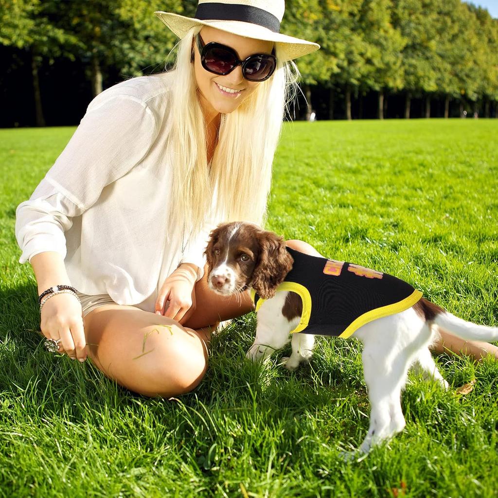 12 Pieces Dog Shirts Pet Printed Clothes with Funny Letters Summer Pet T Shirts Cool Puppy Vest Breathable Dog Outfit Soft Cat Sweatshirt for