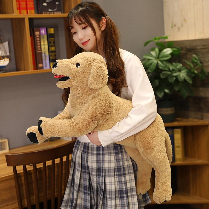 Simulation Labrador dog doll cute golden retriever rhubarb dog plush toy kids pet doll