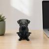 3D Printed French Bulldog Figurine Modern Matte Black Dog Statue Animal Desktop Decoration