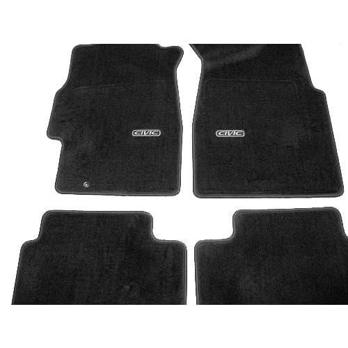 Genuine Honda OEM Civic Coupe Carpet (Black) Floor Mats – Set of 4 (Compatibility with Right-hand Drive Vehicles Cannot Be Guaranteed)