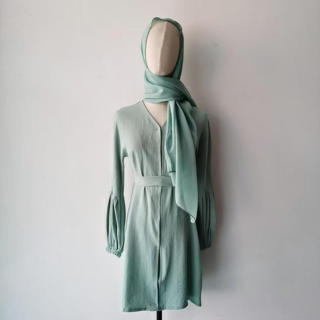 Yiduo Duo Girls' Wavy Lantern Sleeve Pleated Cardigan Dress - YT1023