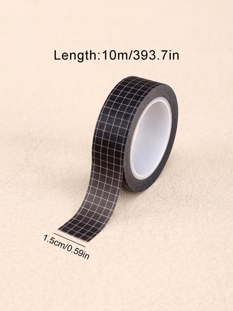 1roll Simple Style Plaid Washi Tape Set Washi Tapes Scrapbooking Supplies Stationary Masking Tape Journaling Supplies Washi Tape