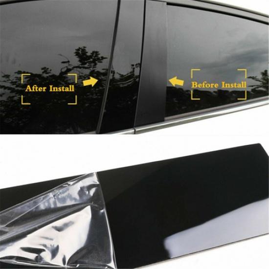 Decal Cover Pillar Posts 6pcs Door Trim Window Trim Fit For Acura TSX 2009-2014