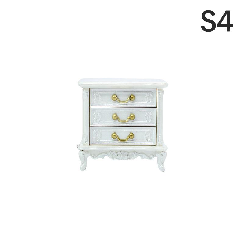 1Pc Dollhouse Furniture Ornaments Mini European Style Retro Cabinet Model