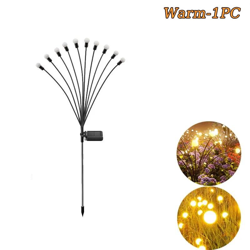 6/8/10 LED Solar Garden Lights Powered Firefly Lights Outdoor Garden Decoration Landscape Lights Firework Firefly Lawn Lamps
