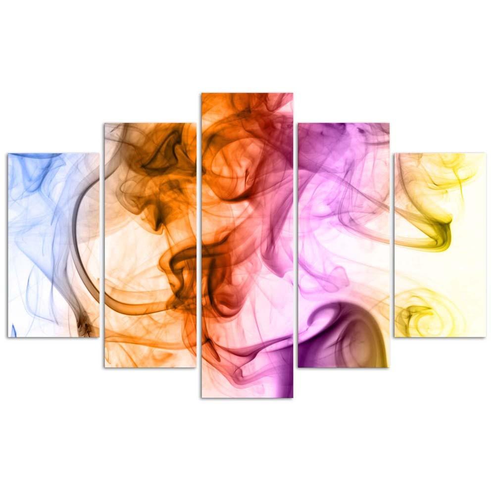 Obraz na plátně z pěti kusů Smoke Abstraction