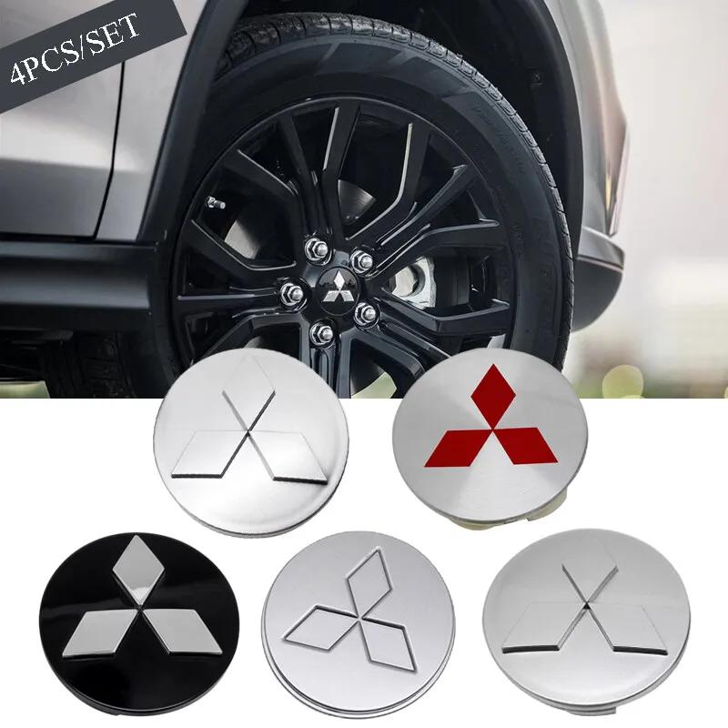 4PCS Car Wheel Covers Rims Center Hubcap Emblem For Mitsubishi Ralliart Lancer Cordia Pajero Outlander L200 EVO Colt Galant