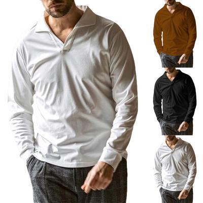 Herren Langarmshirts Schnelltrocknend Feuchtigkeitsableitend Leicht Casual Hemd mit Kragen