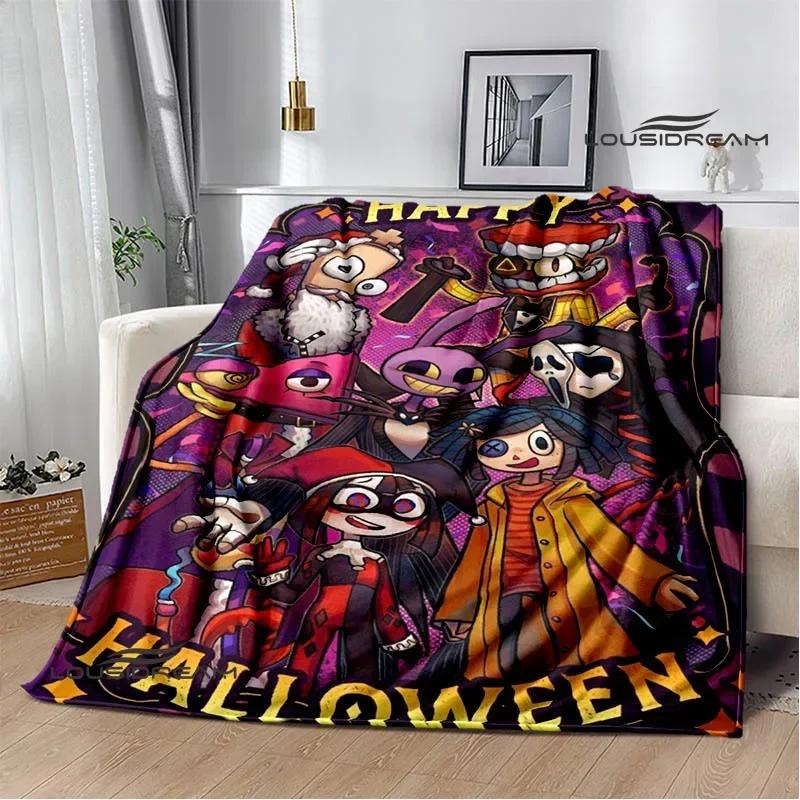 THE AMAZING DIGITAL CIRCUS Cartoon Blanket Warm Flannel Blankets Soft Cozy Blanket Sofa Travel Blanket Bed Linings Birthday Gift
