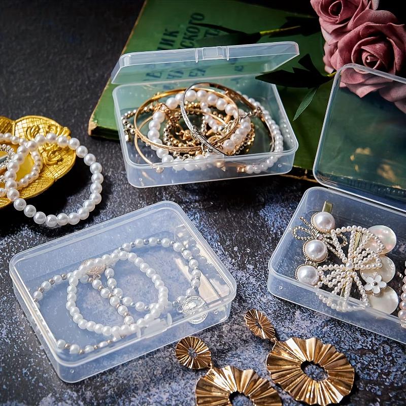 24 Pcs Clear Plastic Storage Box Set Multi-Purpose Organizer for Buttons Jewelry Beads Seeds Craft Projects