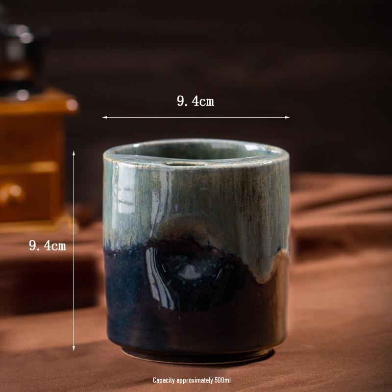 Retro Kiln-fired Ceramic Mug: Large Capacity, Creative Design