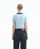 REST&RECREATION V-Neck Collar Knit Top - Sky Blue