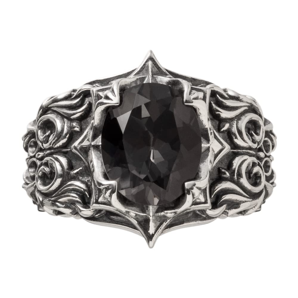 Artemis Classic Black Knight Silver Ring Silver Brand Silver Ring with Mystic Quartz Crystal (ACR0296) - Men's Accessories, Jewelry,