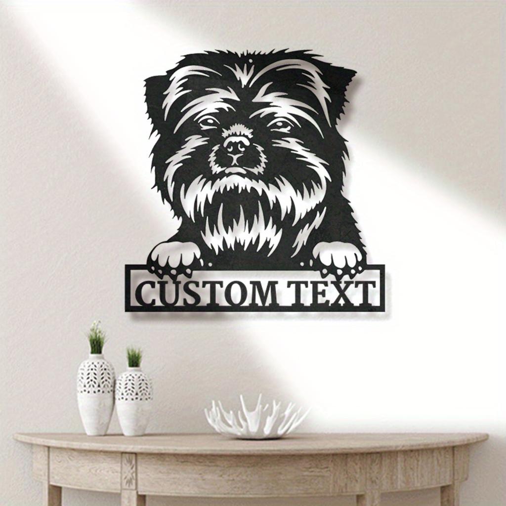Custom Affenpinscher Dog Metal Wall Art, Personalized Name Sign for Pet Lovers