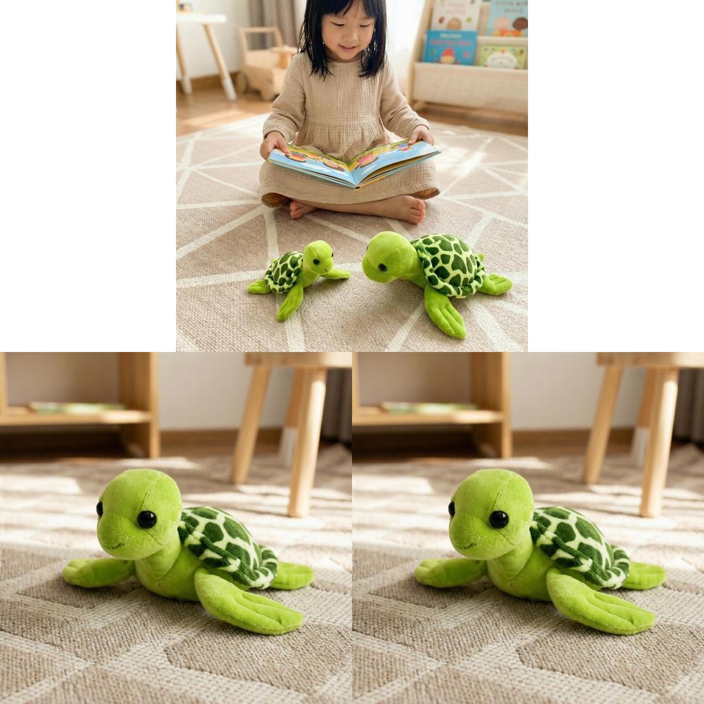 Plush Turtle Toy With Big Eyes For Kids Collectible Gift And Cuddle