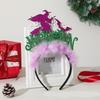 Carnivals Party Woman Hairband Plush Decor Sequins Witch Shape Headbands Animes Character Hair Hoop for Adult Teens
