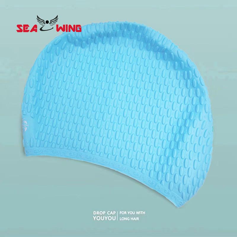 Non-Slip Silicone Swimming Cap for Women, Large Waterproof, with Ear Protection, Ideal for Long Hair