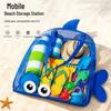 Cute Fish-Shaped Mesh Beach Storage Bag for Kids' Toys and Swimsuits