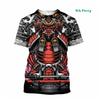 Japanisches Herren-T-Shirt 3D Samurai-Druck Kurzarm-T-Shirt Oversized Harajuku Tops Herren Street Casual T-Shirt Sommerkleidung